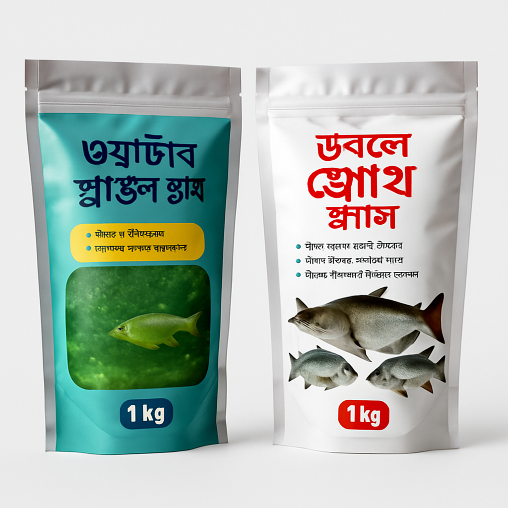 ওয়াটার প্লাংটন প্লাস 1 kg ও ডাবল গ্রোথ প্লাস 1 kg
